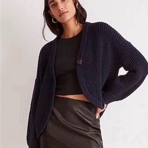 Madewell Navy Blue Loose Cardigan